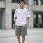 Short Niño French Terry Verde