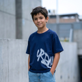 Polo Niño Boxy Urban Azul – 100% Algodón