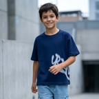 Polo Niño Boxy Urban Azul – 100% Algodón