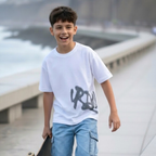 Polo Niño Boxy Urban Blanco | 100% Algodón | ANG Kidz