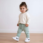Jogger Buzo Bebé Menta Dusty (French Terry - Algodón)