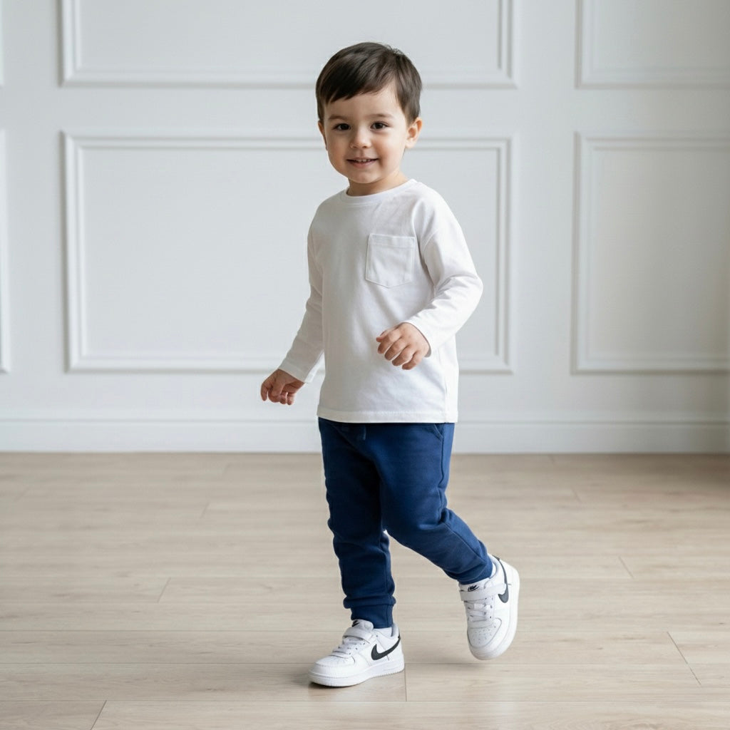 Jogger Buzo Niña Niño Cobalto (French Terry)