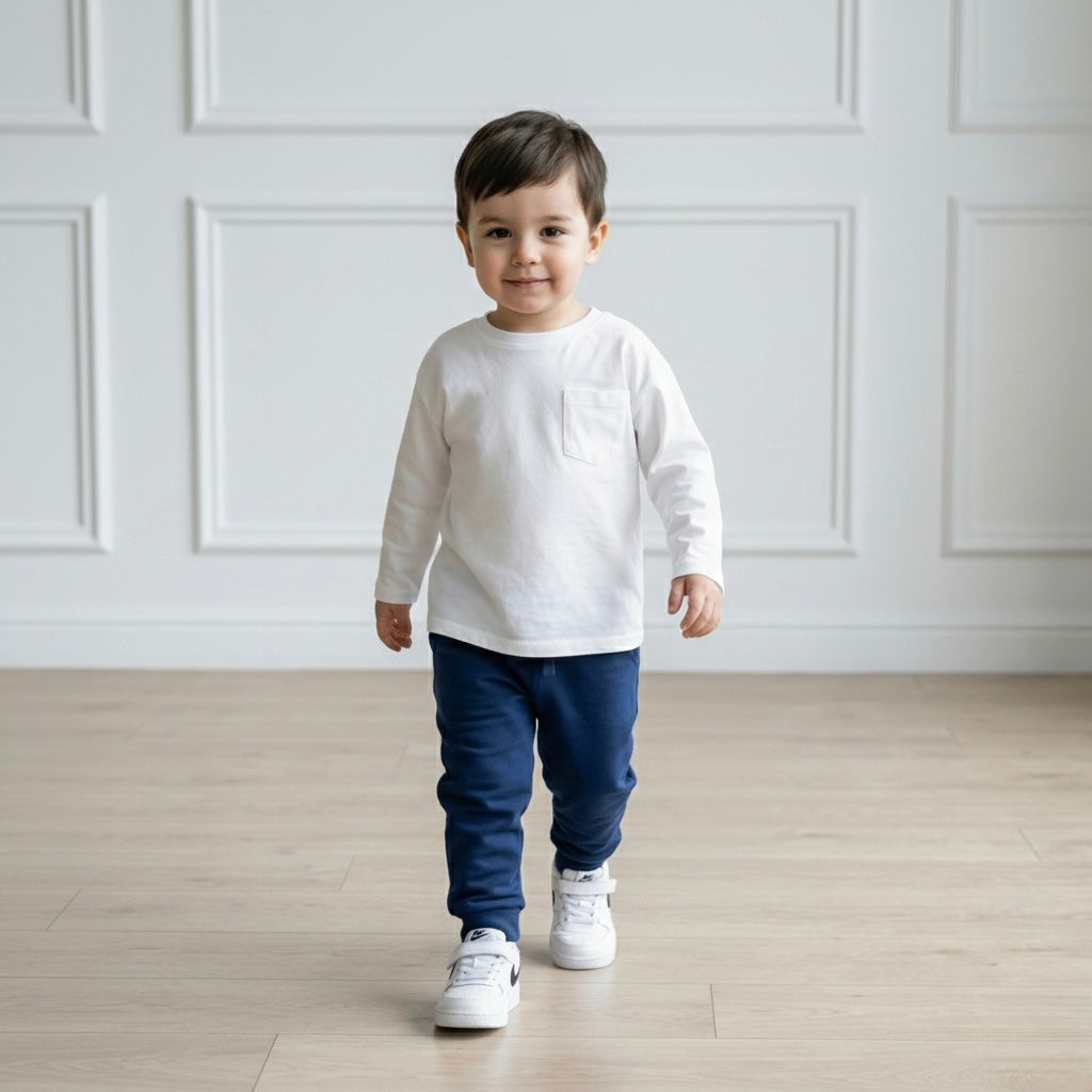 Jogger Buzo Niña Niño Cobalto (French Terry)