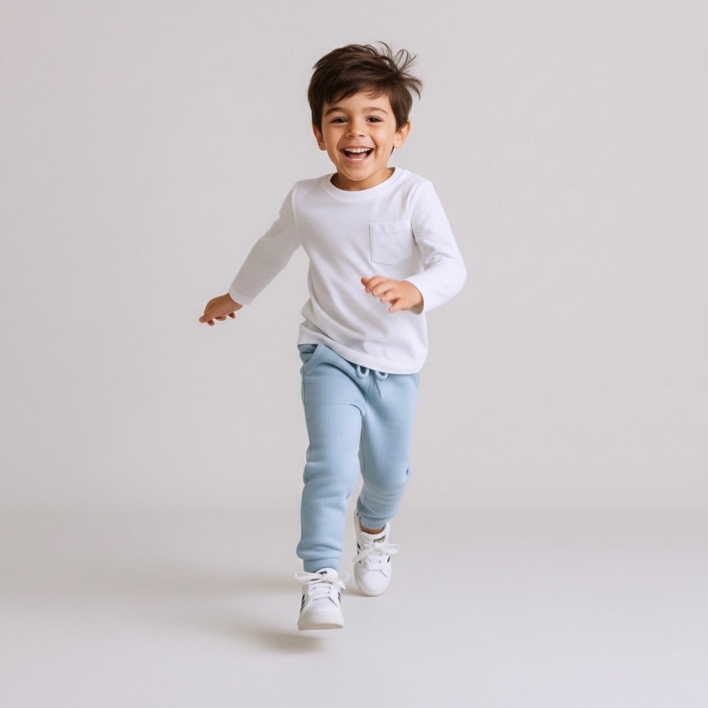 Jogger Buzo Denim Niño Niña (Afranelado - 100% algodón)