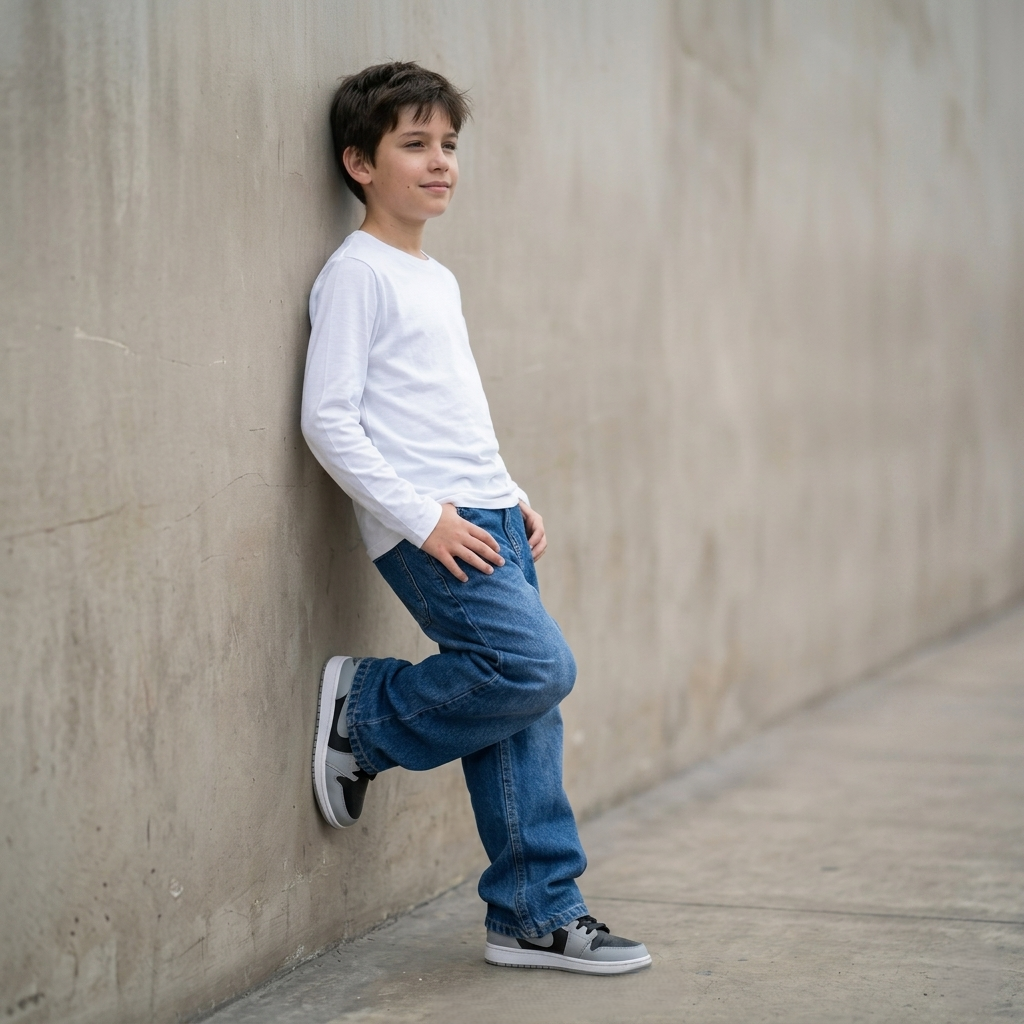  Jean baggy niño azul wide leg ANG Kidz tallas 4 a 16 – vista la