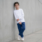 Jogger Buzo Niño Azul con Puño