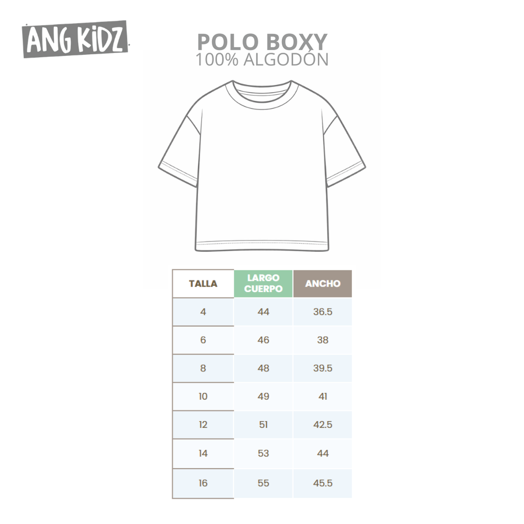 Polo Niño Boxy Keep Moving Negro – 100% Algodón