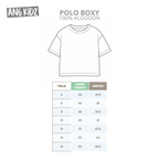 Polo Niño Boxy Keep Moving Negro – 100% Algodón