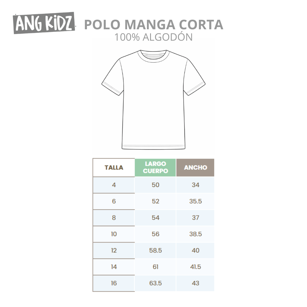 Polo Básico Escolar Azul Niño Niña (100% Algodón)