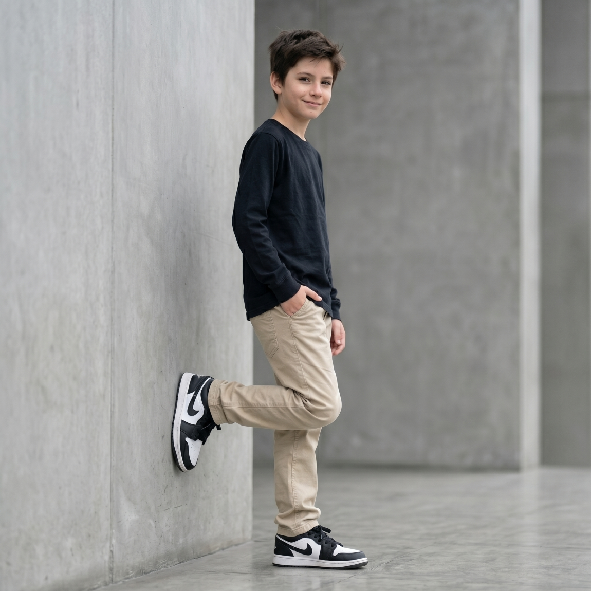 Pantalón Niño Beige Bolsillo