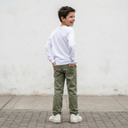 Pantalón Niño Verde Bolsillo