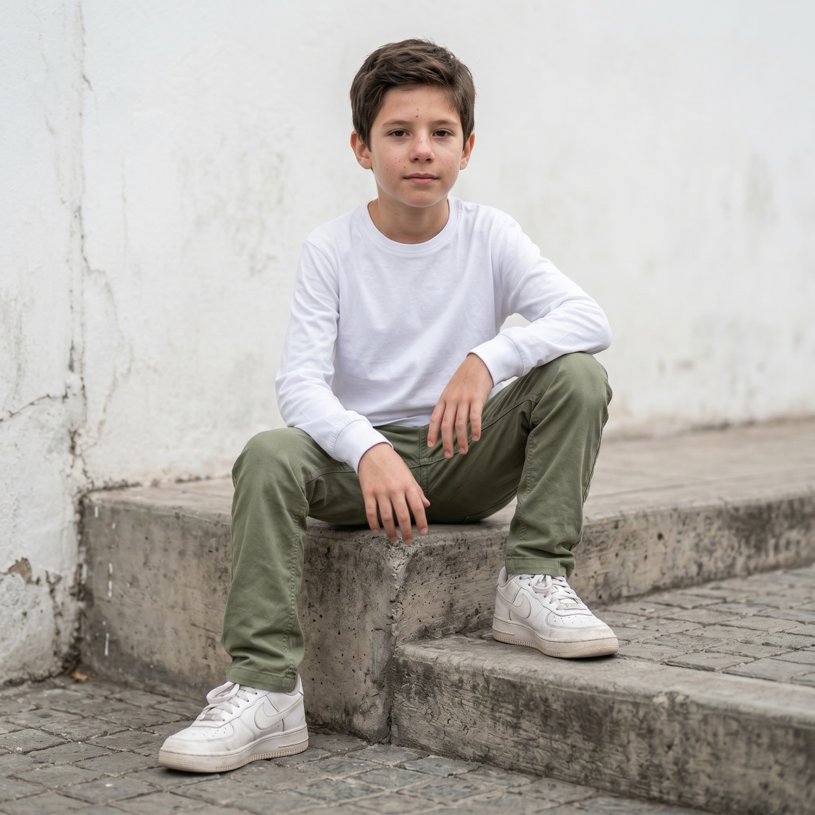 Pantalón Niño Verde Bolsillo