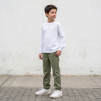 Pantalón Niño Verde Bolsillo