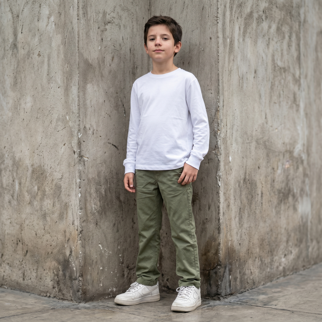 Pantalón Niño Verde Bolsillo