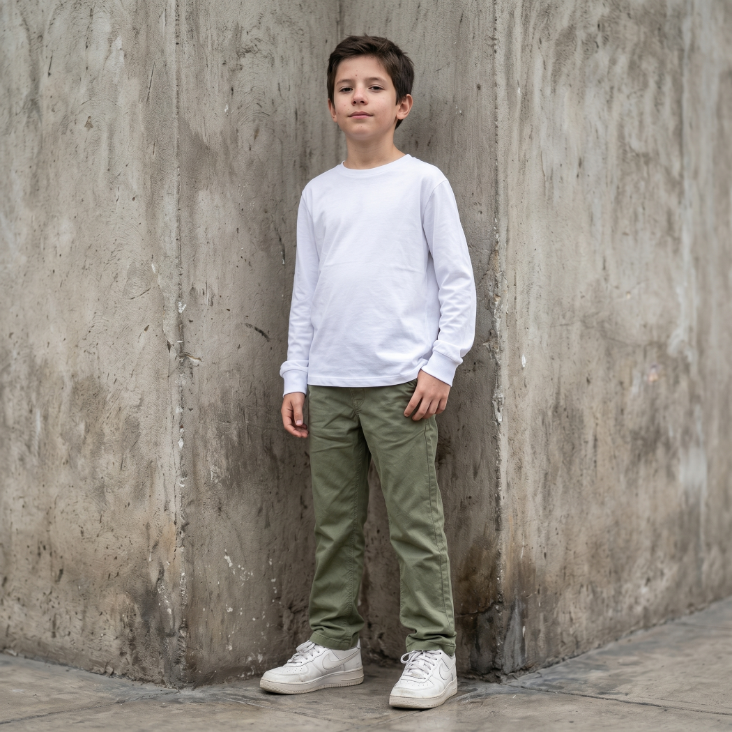 Pantalón Niño Verde Bolsillo