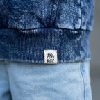 Hoodie niño azul acid wash ANG Kidz – tratamiento único cada prenda diferente