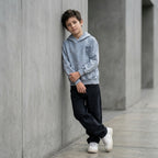 Hoodie acid wash gris niño ANG Kidz – invierno Lima ropa urbana streetwear