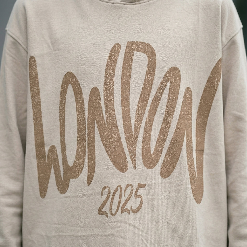 Niño hoodie beige London ANG Kidz – look urbano invierno Lima