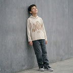 Polera con capucha niño beige ANG Kidz London – para colegio y salidas Lima