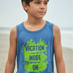 Polo Manga Cero Bividi Nino Algodon Vacation Mode Celeste ANG Kidz