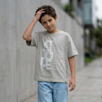 Polo gris Attitude para niño de manga corta