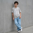 Polo gris Attitude para niño de manga corta