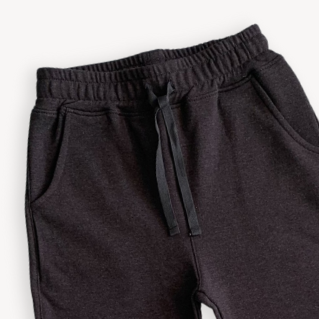 Jogger Buzo Niña Niño Gris Charcoal (Afranelado - 100% Algodón) - Le Petit Company