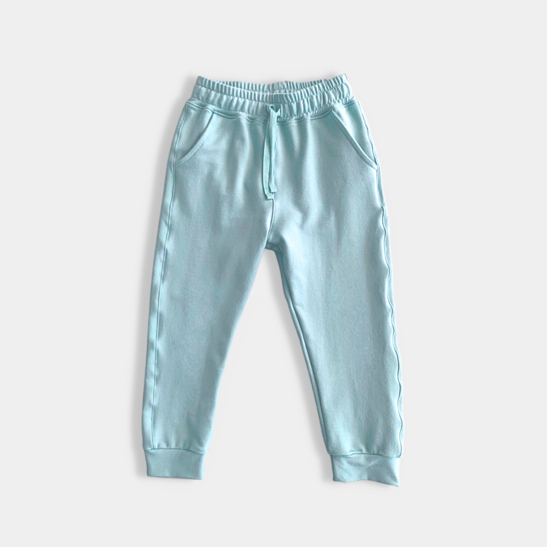 Jogger Buzo Niña Niño Menta Dusty (French Terry - Algodón) - Le Petit Company
