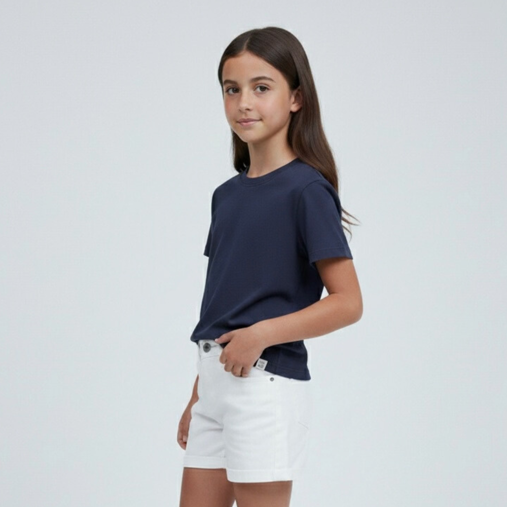polo basico azul niños ropa escolar peru