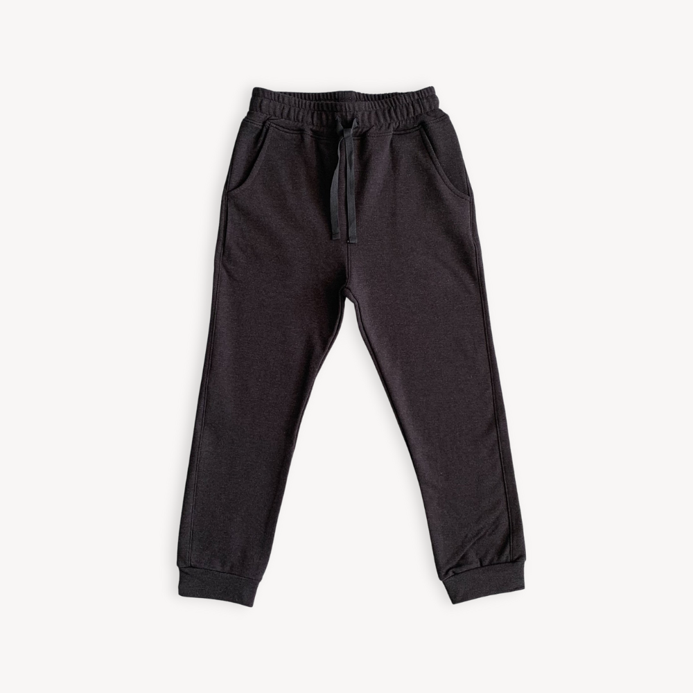 Jogger Niña Niño Gris Charcoal (Afranelado - 100% algodón) - Le Petit Company