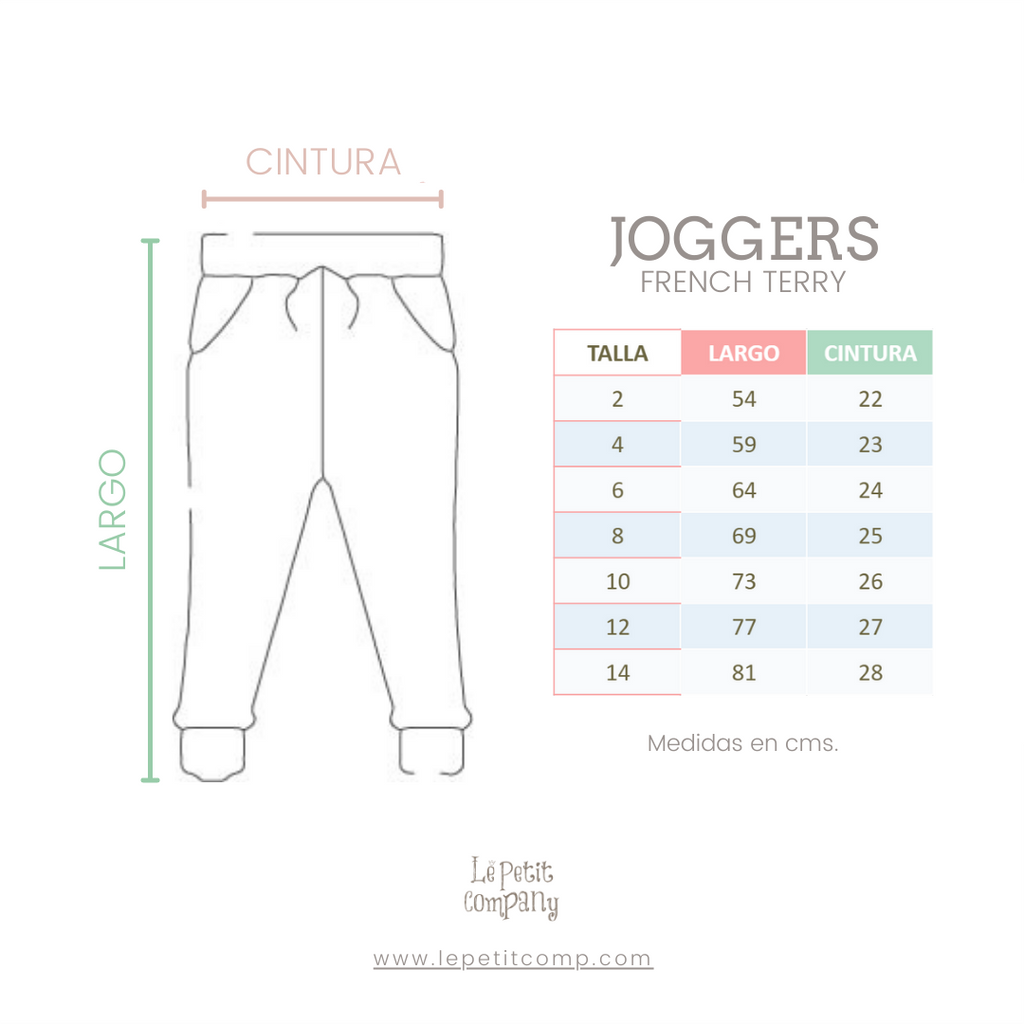 Jogger Niña Niño Rosa Suave (French Terry) - Le Petit Company